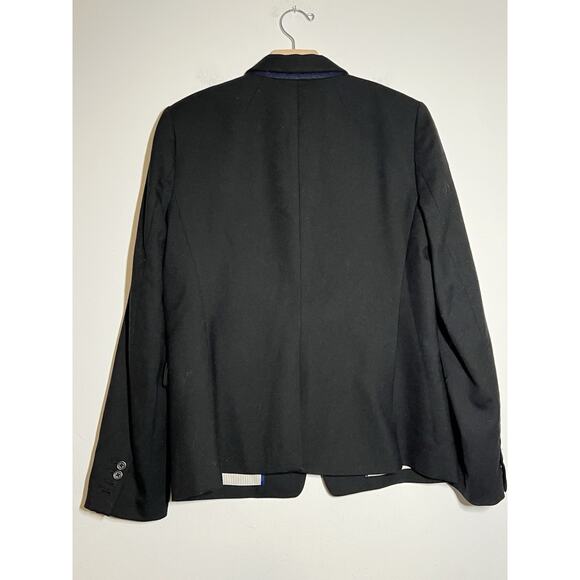 J Crew Women's EUC Black Wool Flannel Regent Blazer Feminine Fitted Jacket 12 - Picture 8 of 8